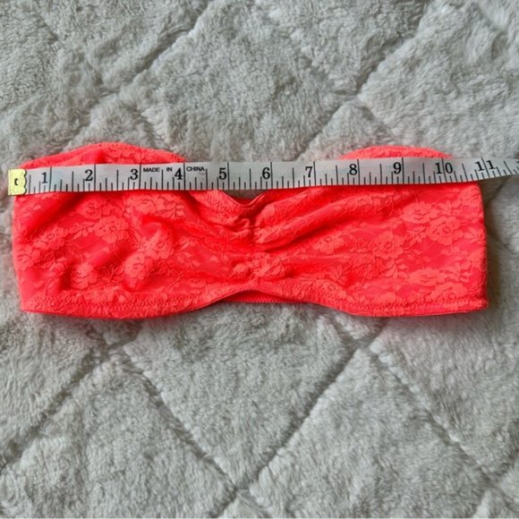 Victoria Secret PINK | Coral Lined Lace Bralette / Bandeau | Size Extra Small - Picture 14 of 15